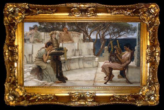 framed  Alma-Tadema, Sir Lawrence Sappho (mk23), ta009-2